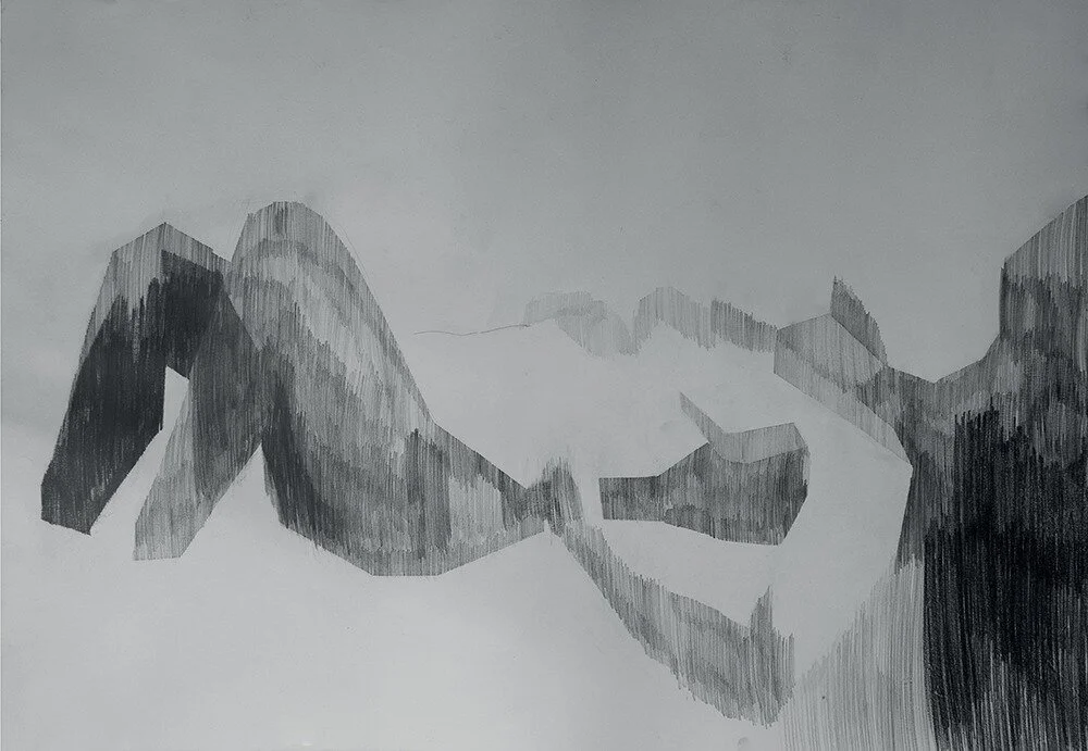 Personification of shadow — graphite drawing 7