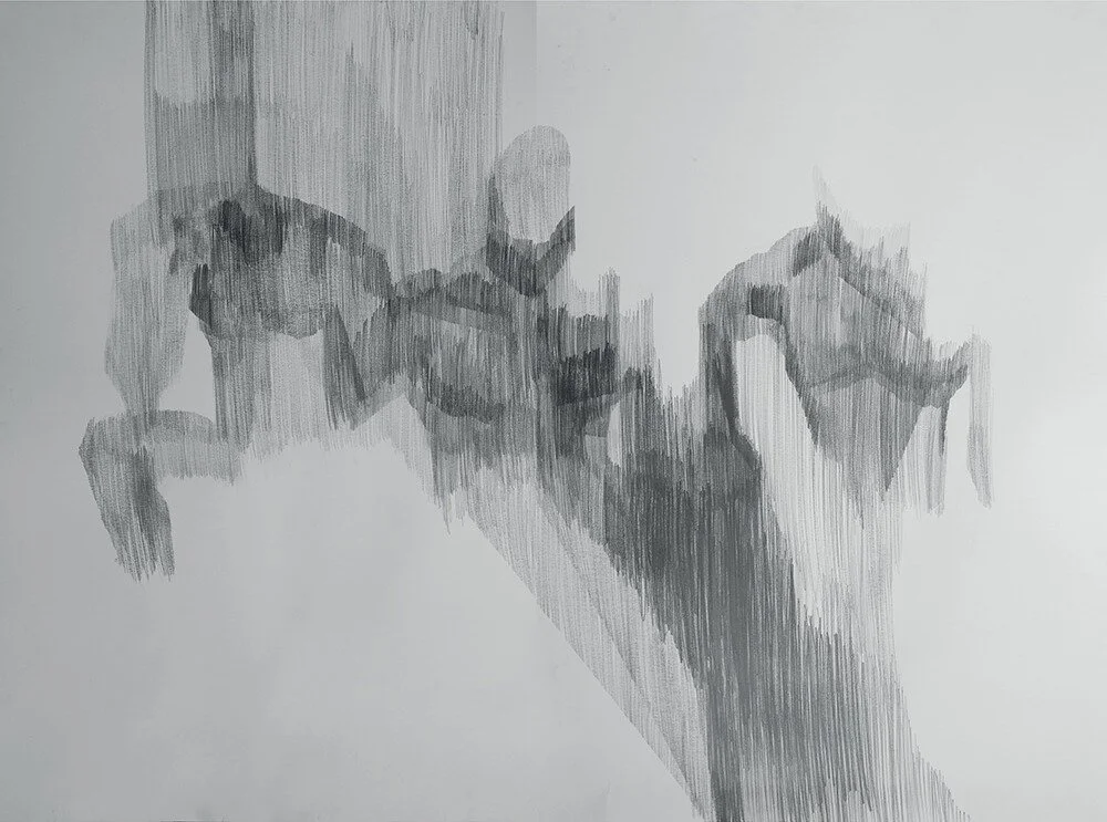 Personification of shadow — graphite drawing 8